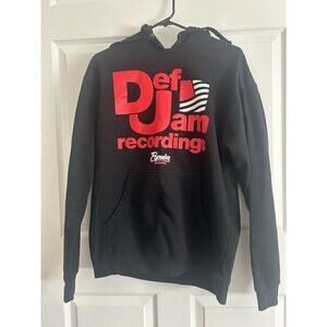 Def Jam Recordings Hoodie Sweatshirt Mens Medium Black - Rare Popular Demand
